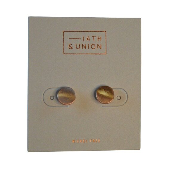 14th & Union Green Oval Drop Earrings & Gold-Toned Stud Earrings Set Nickel Free - Picture 2 of 7